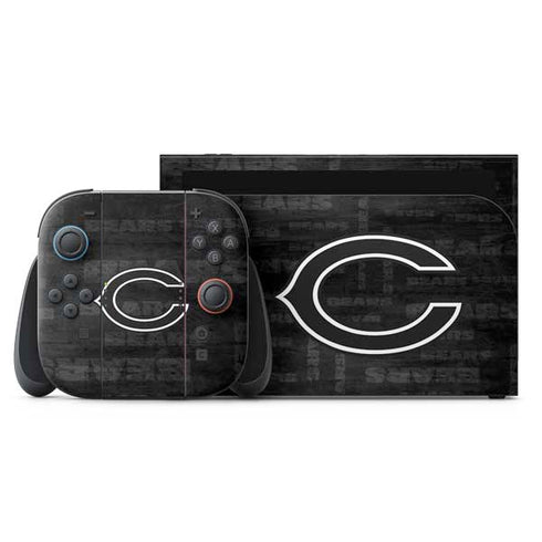 NFL Chicago Bears Black & White Nintendo Switch 2 (2025) with Joy-Con Skin