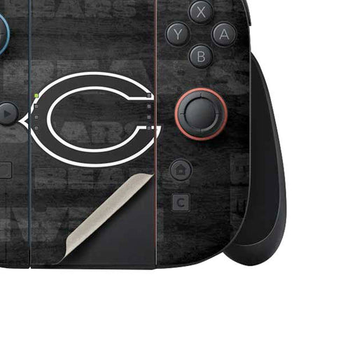 NFL Chicago Bears Black & White Nintendo Switch 2 (2025) Joy-Con Controller Skin