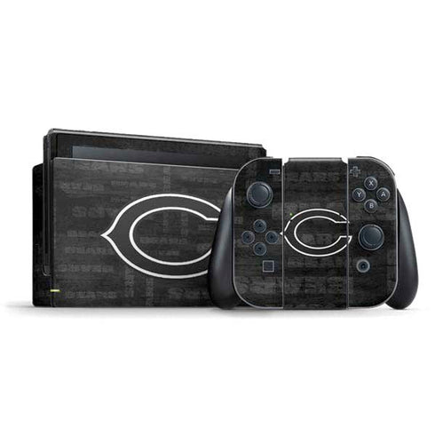 NFL Chicago Bears Black & White Nintendo Skins
