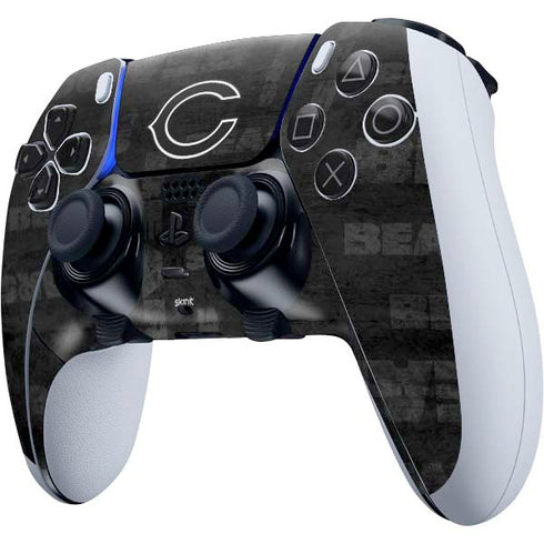 NFL Chicago Bears Black & White PS5 DualSense Edge Pro Controller Skin