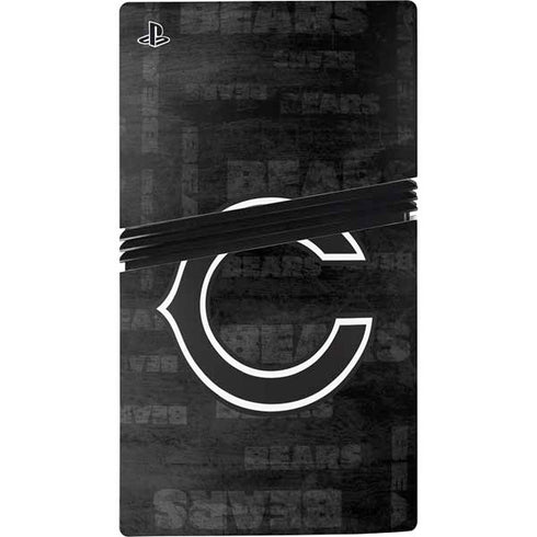 NFL Chicago Bears Black & White PS5 Pro Disk Console Skin