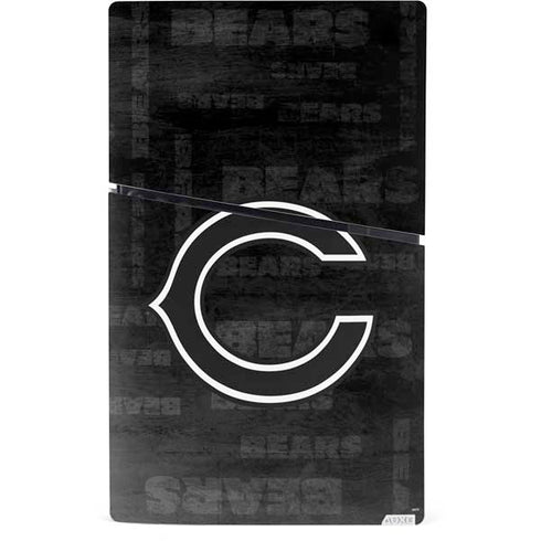 NFL Chicago Bears Black & White PS5 Slim Digital Edition Console Skin