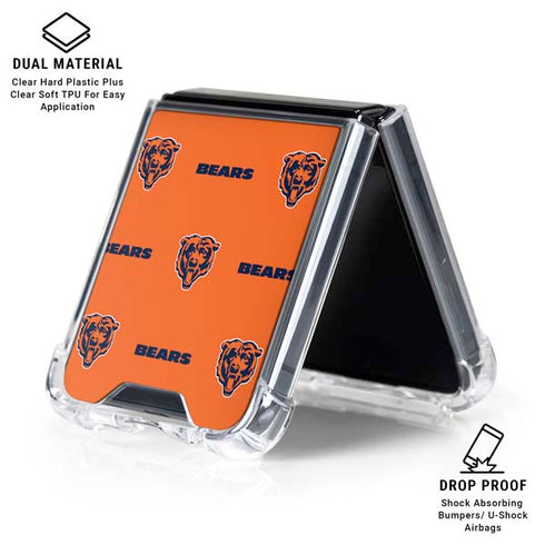 NFL Chicago Bears Blitz Series Galaxy Z Flip6 Clear Case