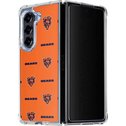 NFL Chicago Bears Blitz Series Galaxy Z Fold5 5G Clear Case