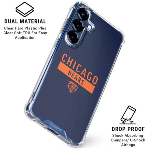 NFL Chicago Bears Blue Performance Series Galaxy S25 Plus Clear Case