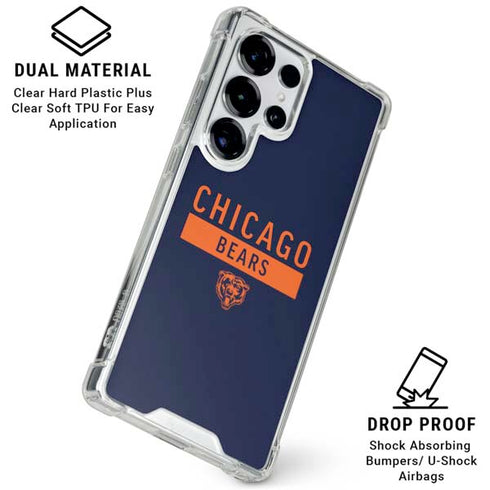 NFL Chicago Bears Blue Performance Series Galaxy S25 Ultra Clear Case
