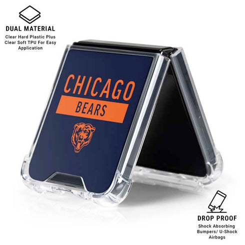 NFL Chicago Bears Blue Performance Series Galaxy Z Flip6 Clear Case