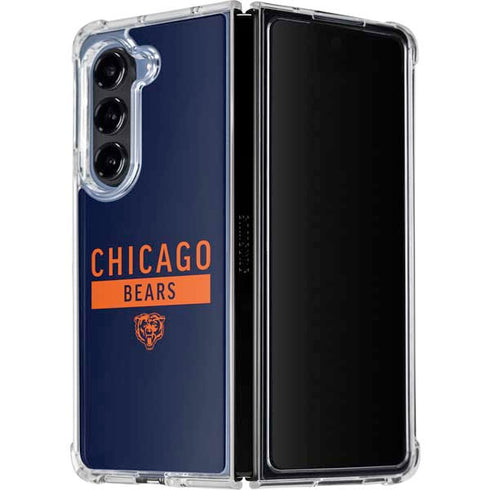 NFL Chicago Bears Blue Performance Series Galaxy Z Fold5 5G Clear Case