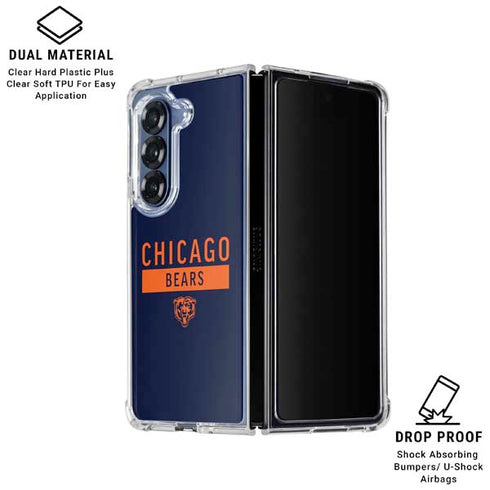NFL Chicago Bears Blue Performance Series Galaxy Z Fold6 Clear Case