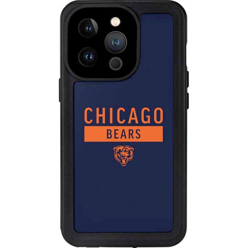 NFL Chicago Bears Blue Performance Series iPhone 15 Pro Waterproof Case