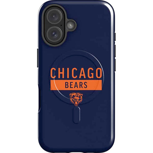 NFL Chicago Bears Blue Performance Series iPhone 16 Magsafe Impact Case