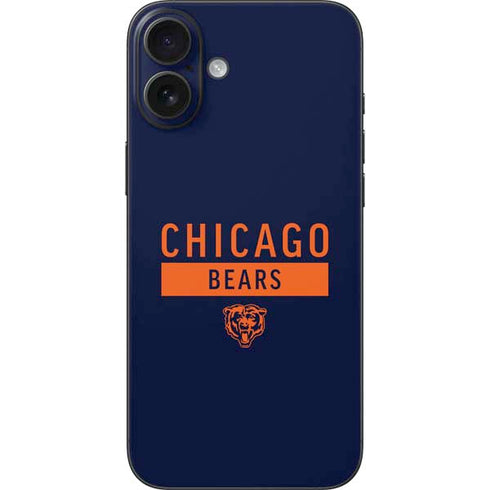 NFL Chicago Bears Blue Performance Series iPhone 16 Plus Skin