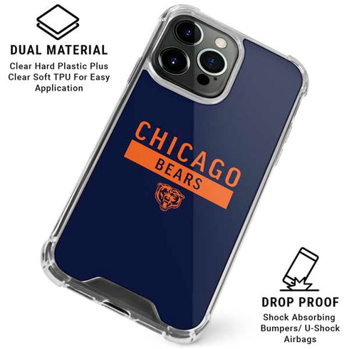 NFL Chicago Bears Blue Performance Series iPhone 16 Pro Max Clear Case
