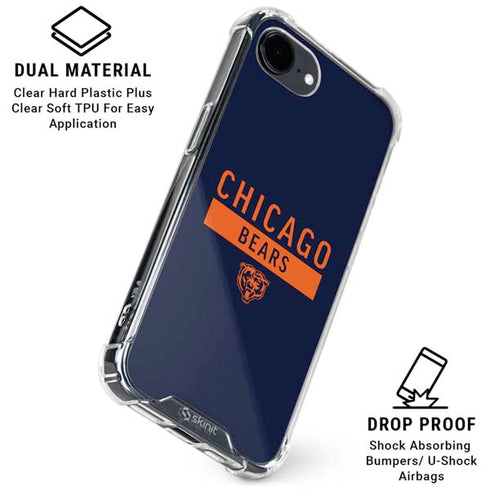 NFL Chicago Bears Blue Performance Series iPhone 16e Clear Case