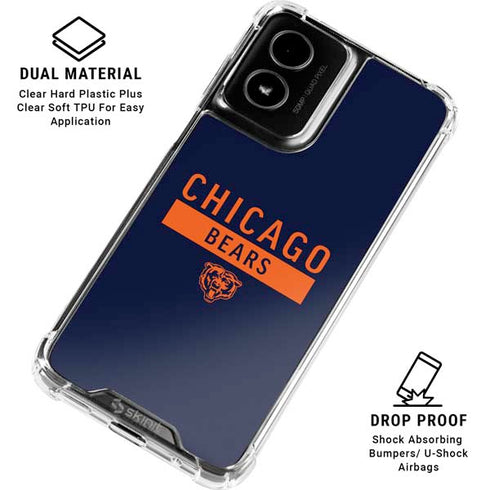 NFL Chicago Bears Blue Performance Series Moto G Power 5G (2024) Clear Case