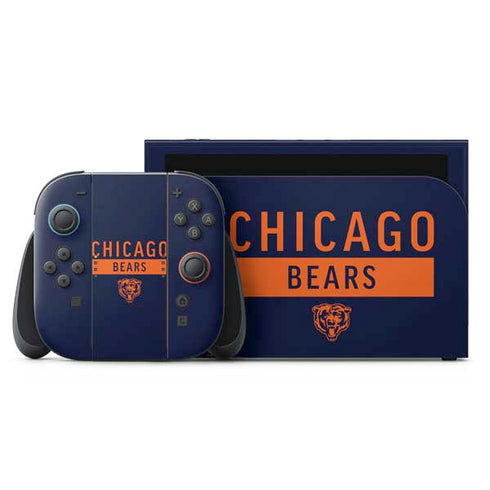 NFL Chicago Bears Blue Performance Series Nintendo Skins