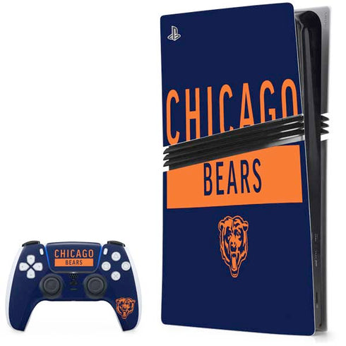 NFL Chicago Bears Blue Performance Series PS5 Pro Bundle Skin