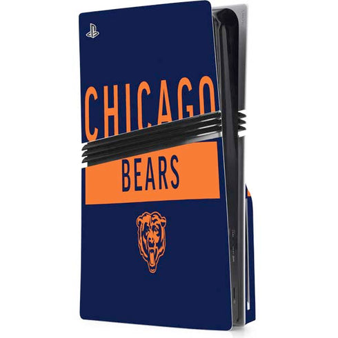 NFL Chicago Bears Blue Performance Series PS5 Pro Disk Console Skin