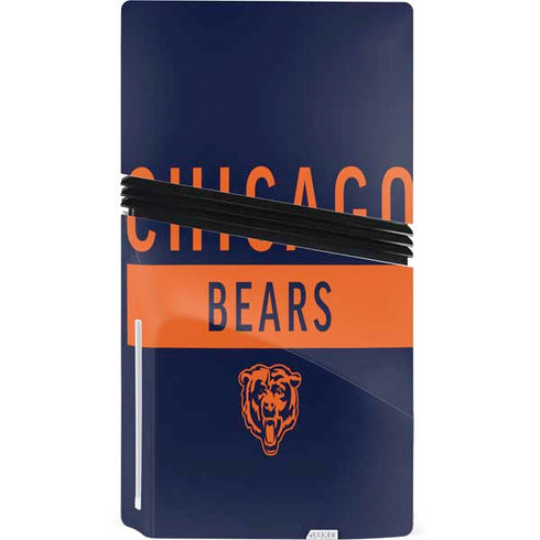 NFL Chicago Bears Blue Performance Series PS5 Pro Disk Console Skin