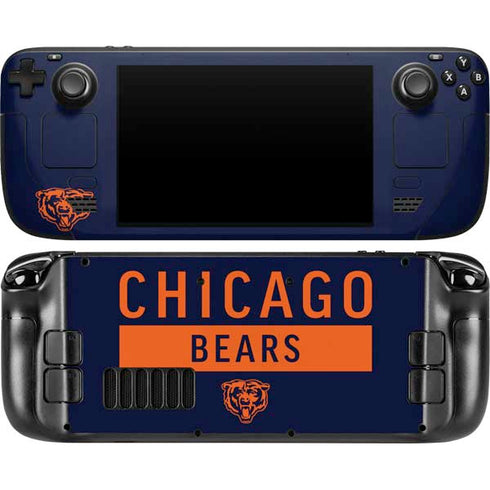 NFL Chicago Bears Blue Performance Series Steam Deck Handheld Gaming Computer OLED Skin