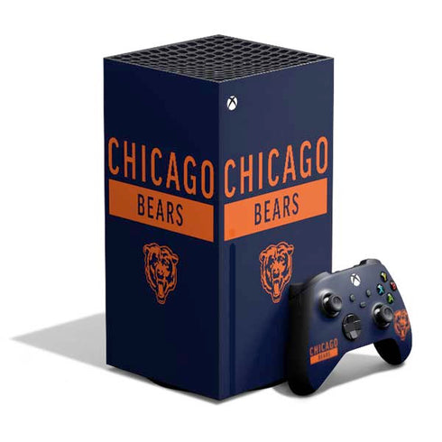 NFL Chicago Bears Blue Performance Series XBox Series X Digital Edition Bundle Skin