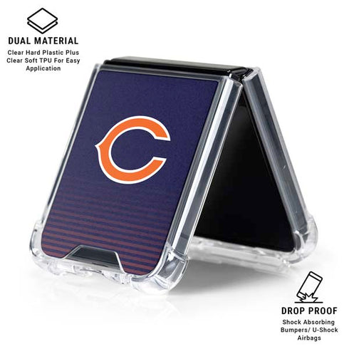 NFL Chicago Bears Breakaway Galaxy Z Flip6 Clear Case