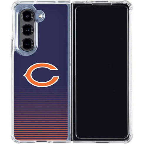 NFL Chicago Bears Breakaway Galaxy Z Fold5 5G Clear Case