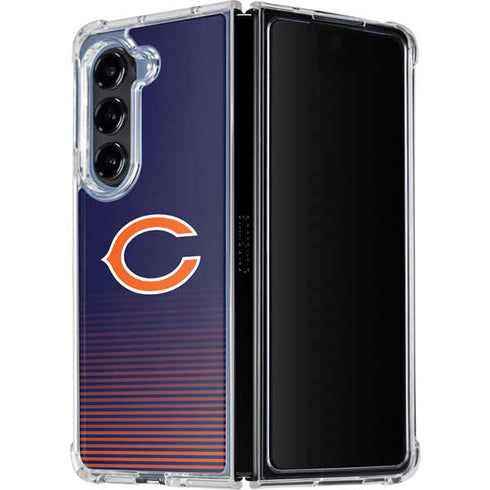 NFL Chicago Bears Breakaway Galaxy Z Fold5 5G Clear Case