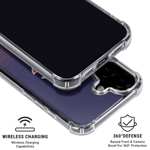 NFL Chicago Bears Breakaway iPhone 16 Plus Clear Case