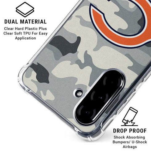 NFL Chicago Bears Camo Galaxy A36 5G Clear Case