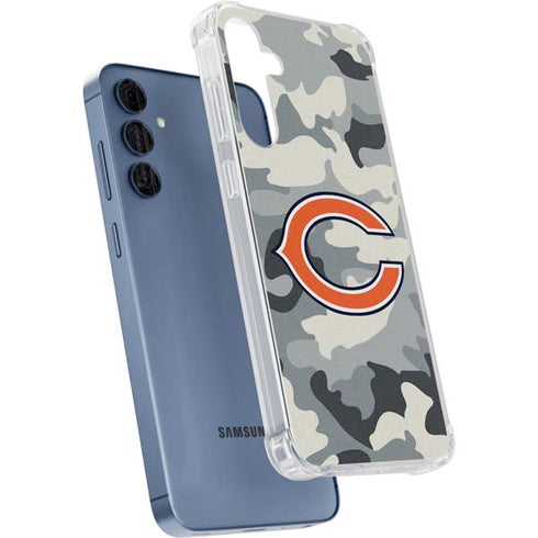 NFL Chicago Bears Camo Galaxy A55 5G Clear Case