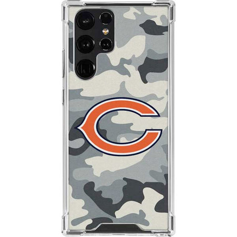 NFL Chicago Bears Camo Galaxy S23 Ultra Clear Case
