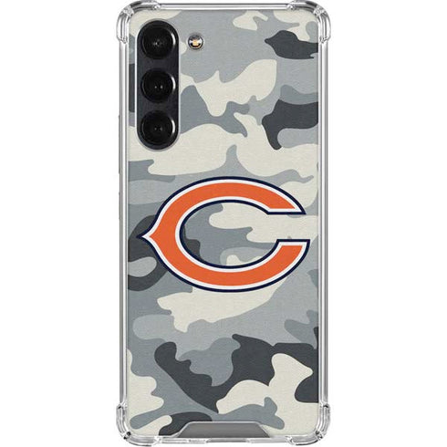 NFL Chicago Bears Camo Galaxy S24 FE Clear Case