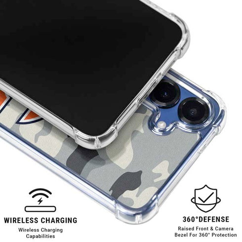 NFL Chicago Bears Camo Galaxy S25 Clear Case