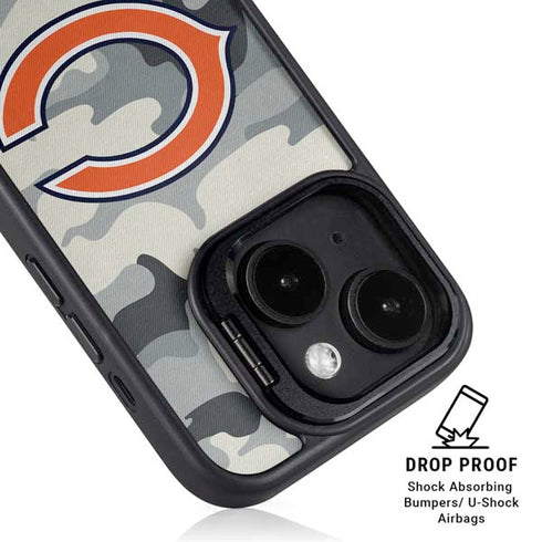 NFL Chicago Bears Camo iPhone 14 Kickstand Case