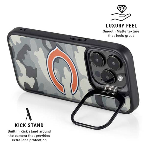 NFL Chicago Bears Camo iPhone 14 Pro Kickstand Case