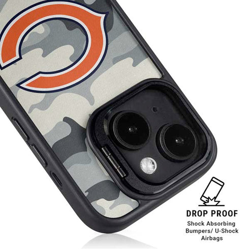 NFL Chicago Bears Camo iPhone 15 Plus Kickstand Case