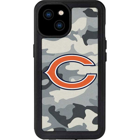 NFL Chicago Bears Camo iPhone 15 Plus Waterproof Case