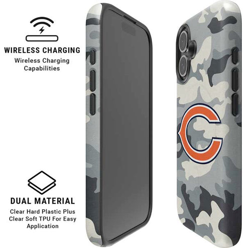 NFL Chicago Bears Camo iPhone 16 Magsafe Impact Case