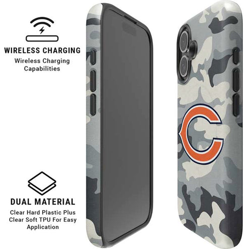 NFL Chicago Bears Camo iPhone 16 Plus Magsafe Impact Case
