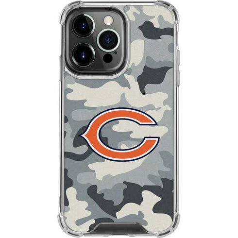 NFL Chicago Bears Camo iPhone 16 Pro Clear Case