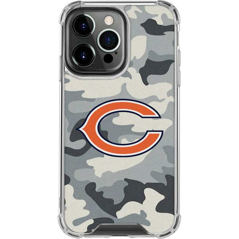 NFL Chicago Bears Camo iPhone 16 Pro Max Clear Case