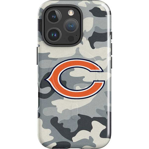 NFL Chicago Bears Camo iPhone 16 Pro Max Magsafe Impact Case
