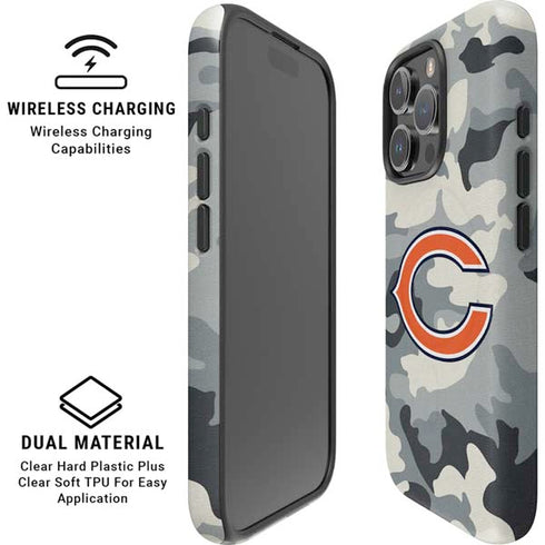 NFL Chicago Bears Camo iPhone 16 Pro Max Magsafe Impact Case