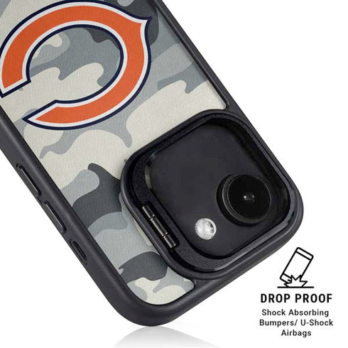 NFL Chicago Bears Camo iPhone 16e Kickstand Case