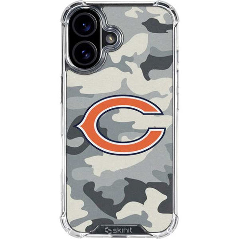 NFL Chicago Bears Camo iPhone 17 Clear Case