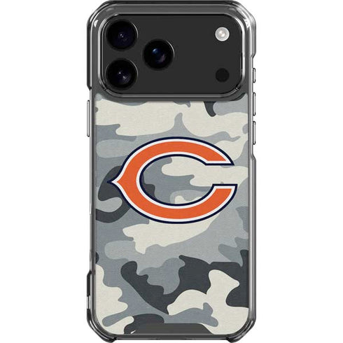 NFL Chicago Bears Camo iPhone 18 Pro Max Clear Case