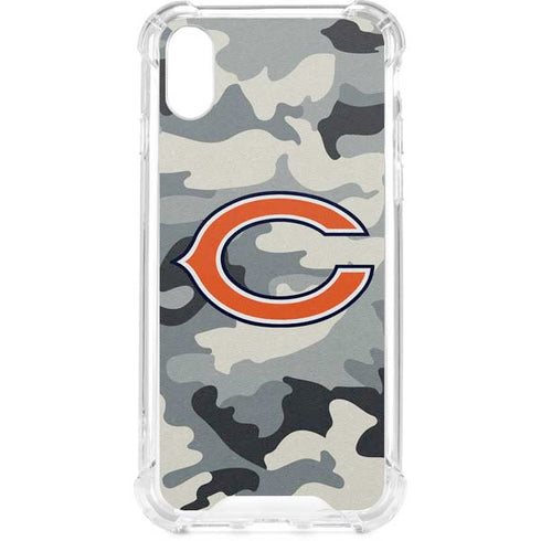 NFL Chicago Bears Camo iPhone XS Clear Case