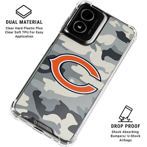 NFL Chicago Bears Camo Moto G Power 5G (2024) Clear Case