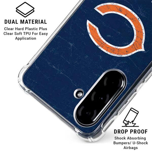 NFL Chicago Bears Distressed Galaxy A36 5G Clear Case